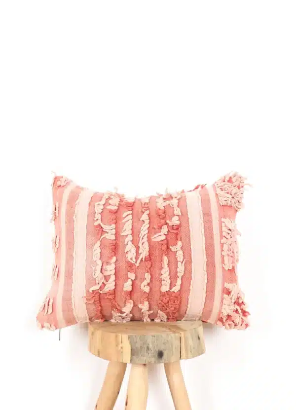 Moroccan pillow with intricate geometric patterns and vibrant colors
