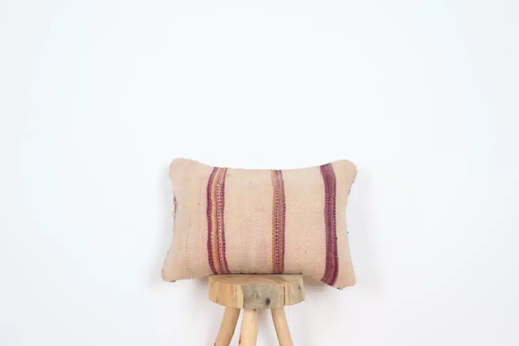 handmade berber moroccan pillow-vintage boujaad pillow-colorful berber cushion-boho pillow-cushion pillow wool