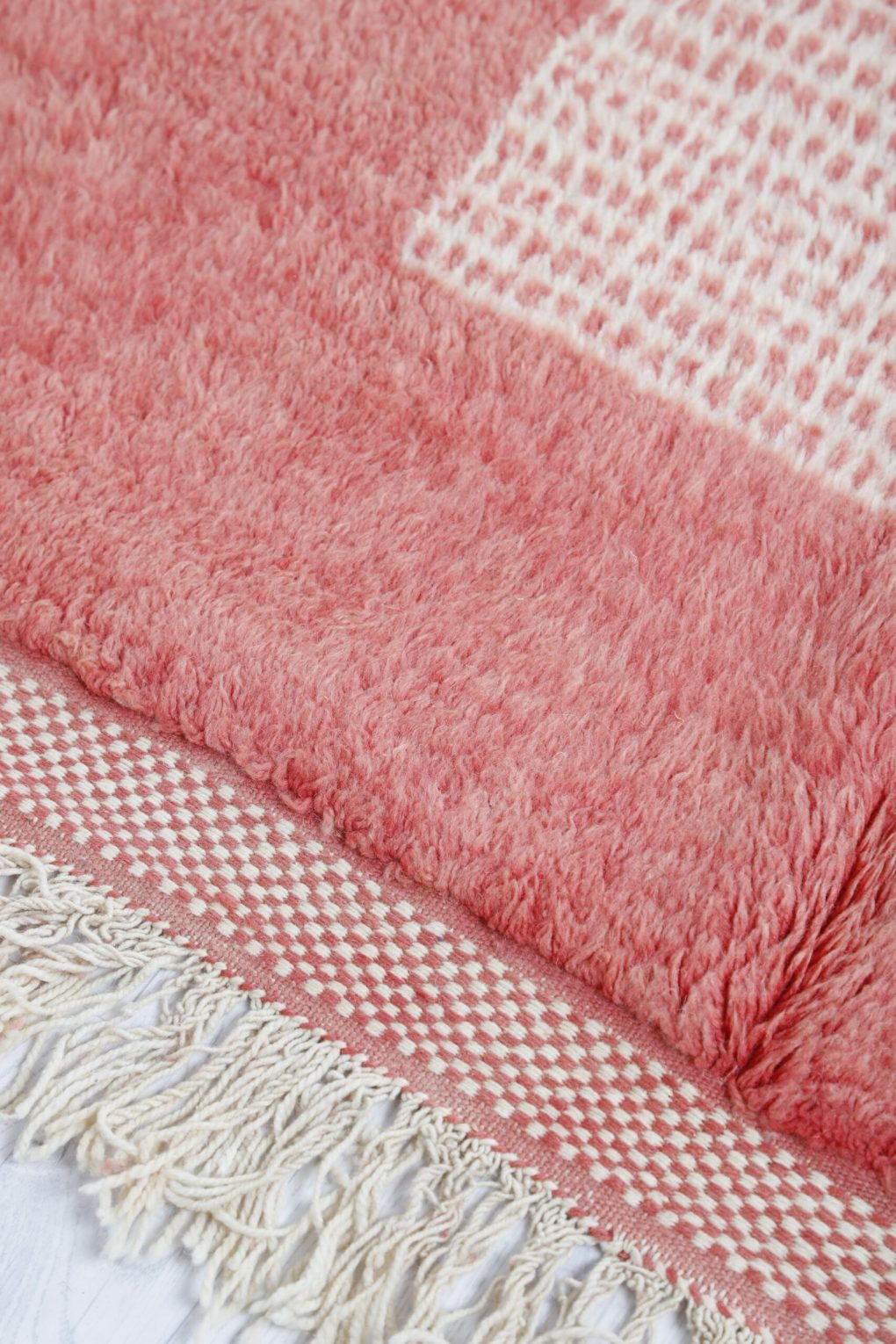 Moroccan Handmade rug ,Beni ourain style Morocco wool Berber Rug, modern rug, Hand woven rug,Taznakhet Berber style - pink Rug Morocco