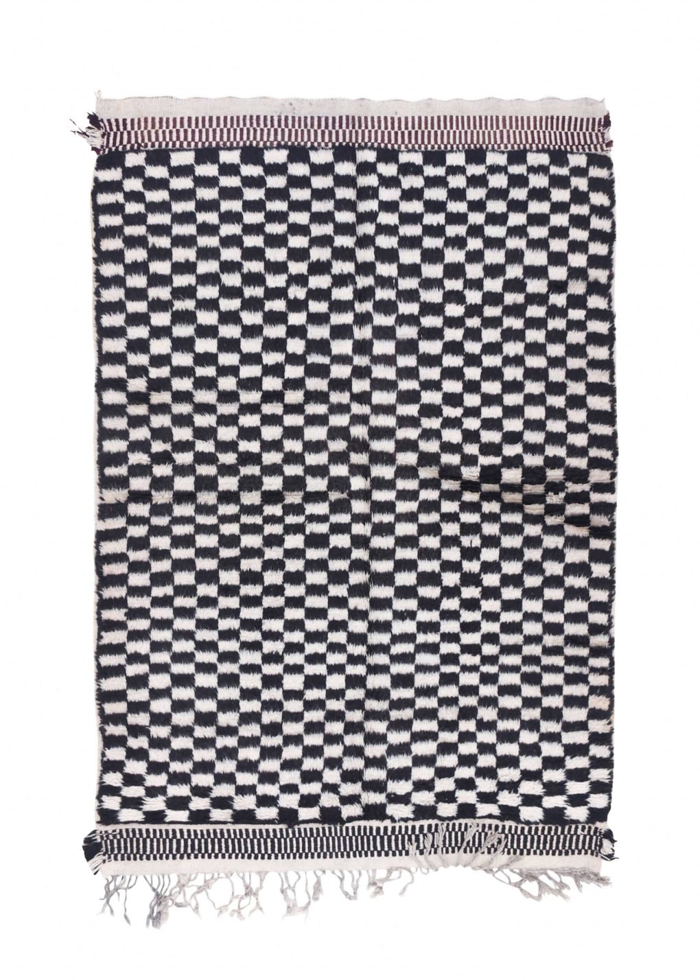 Black Checkered Rug