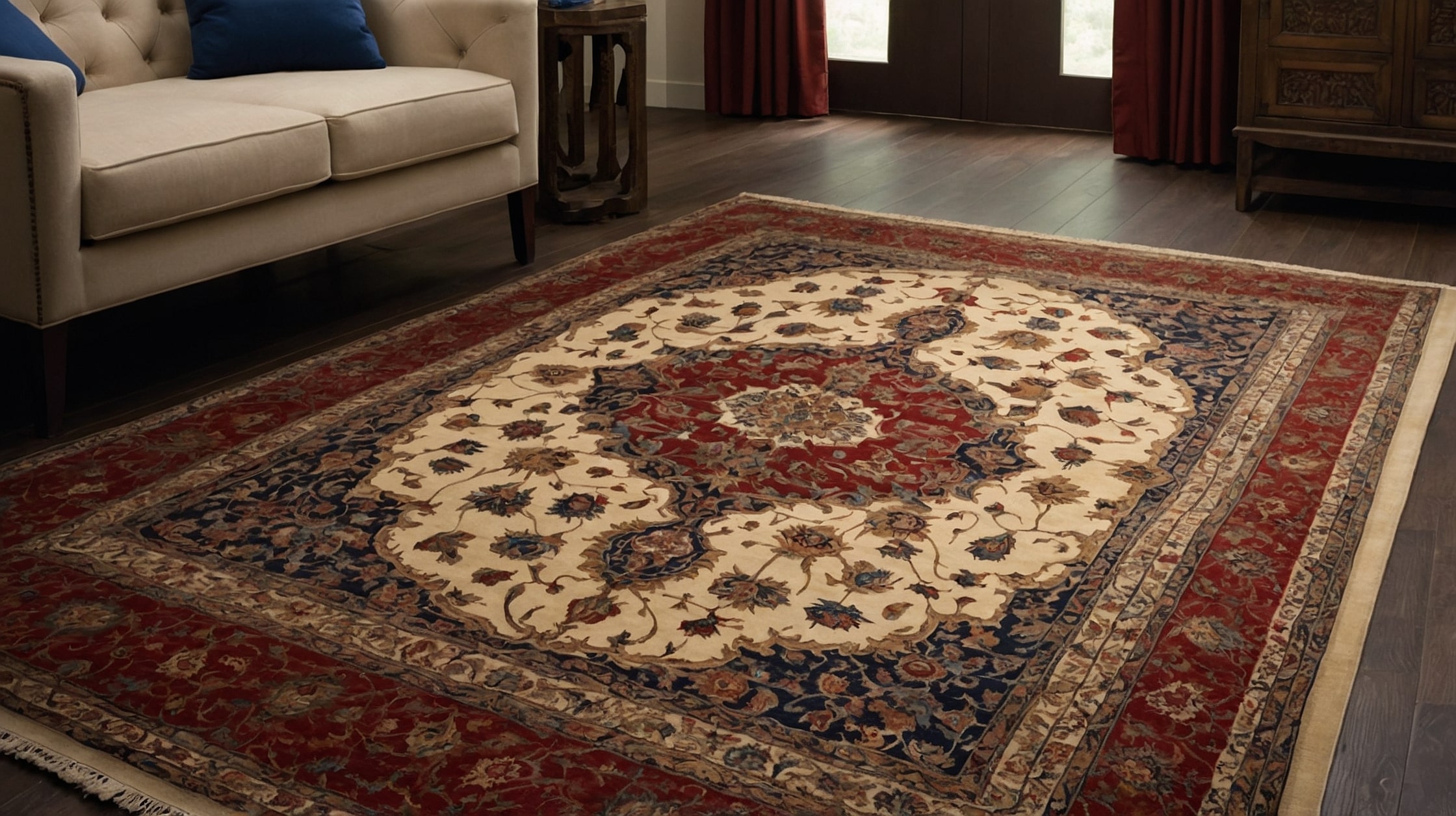 Authentic handwoven Isfahan rugs crafted with fine silk and wool.