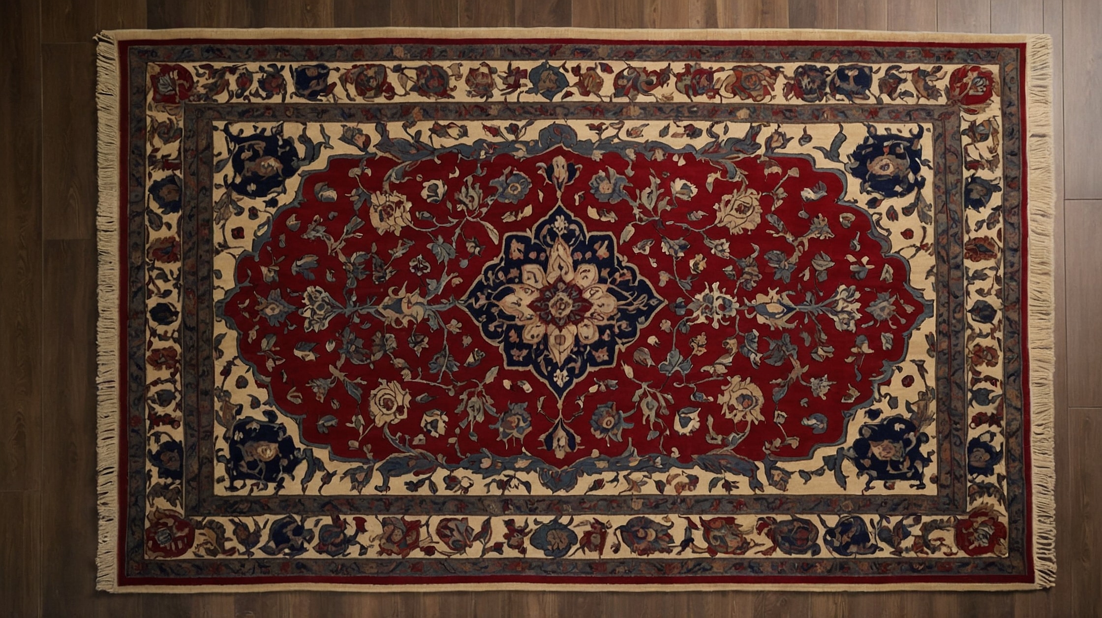 Antique Isfahan rug showcasing classic Persian craftsmanship.