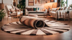 Cozy bedroom with a plush area rug