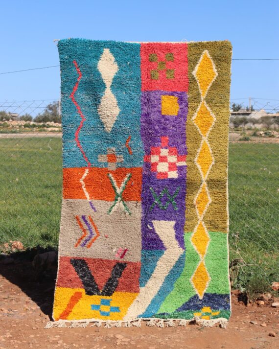 Unique Abstract Rug with bold, artistic patterns
