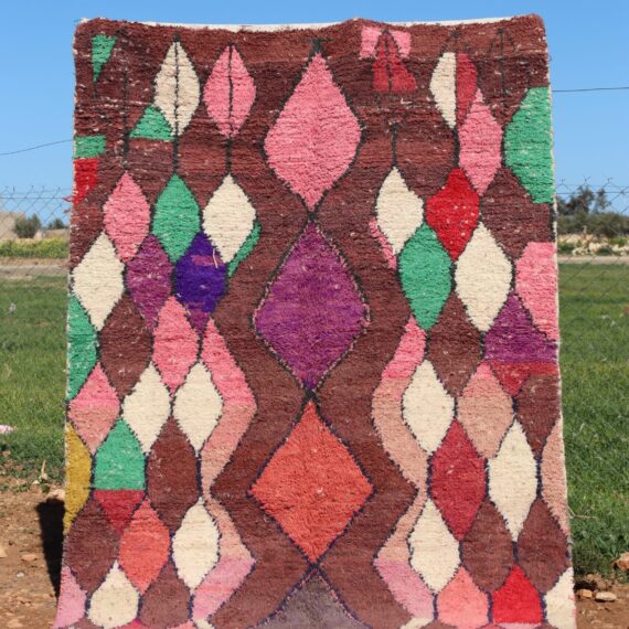 Abstract Checkered Rug with modern geometric design