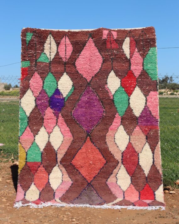 Abstract Checkered Rug with modern geometric design