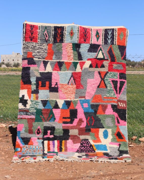 Abstract Outdoor Rug with weather-resistant design