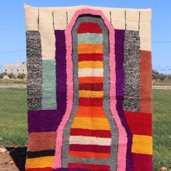 Abstract Colorful Rug with vibrant, artistic design