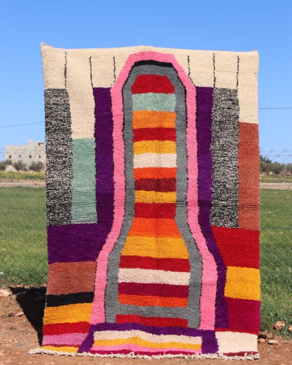 Abstract Colorful Rug with vibrant, artistic design