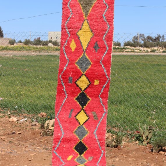 Abstract Pink Runner Rug – Handcrafted Decorative Rug