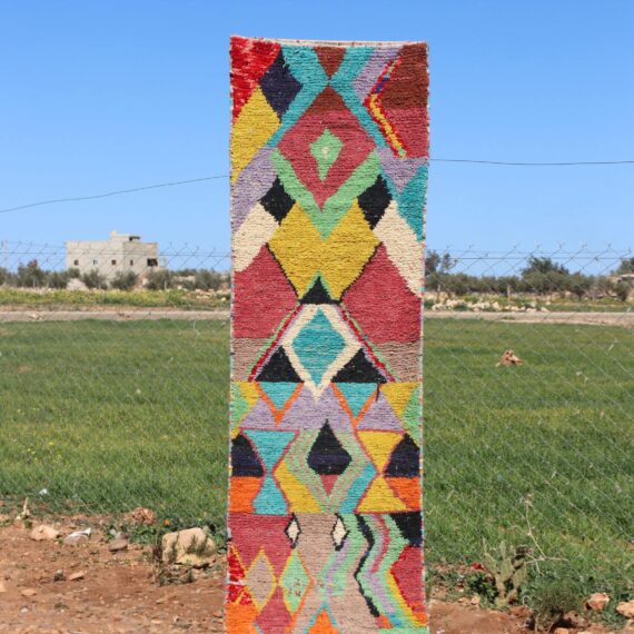 Abstract Wool Runner Rug – Handcrafted Wool Rug