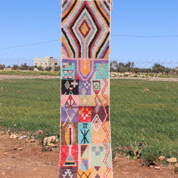 Colorful Outdoor Runner Rug with vibrant patterns