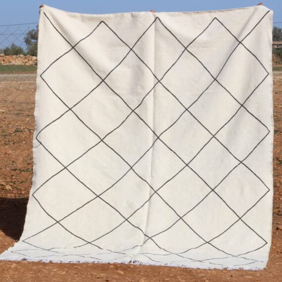 Moroccan Minimalist Rug with clean lines and neutral tones