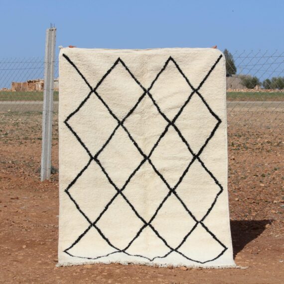 Beni Ourain Shag Area Rug – Moroccan Wool Rug