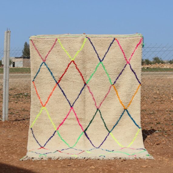 Colorful Beniourain Shag Rug – Moroccan Artisan Rug