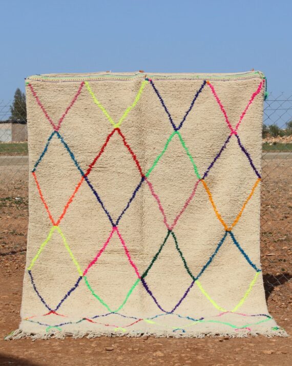 Colorful Beniourain Shag Rug – Moroccan Artisan Rug