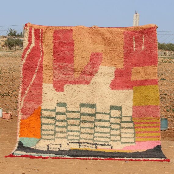 Authentic Abstract Rug with vibrant patterns