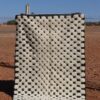 Black and White Checkered Rug with bold pattern