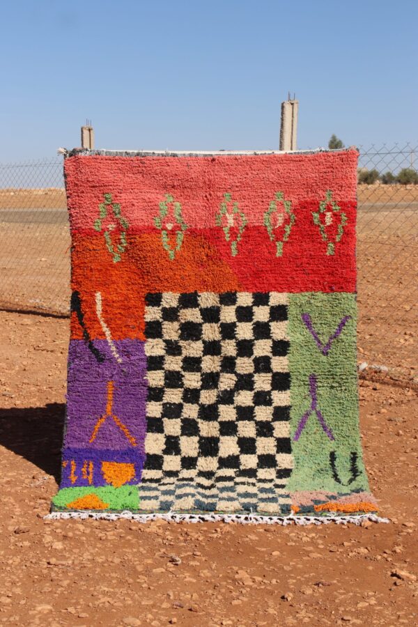 Moroccan Berber Artistic Colorful Rug with vibrant patterns