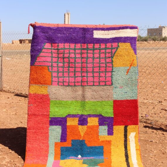 Handmade Contemporary Abstract Rug with modern patterns