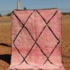 Berber Wool Moroccan Pink Rug with traditional Moroccan patterns