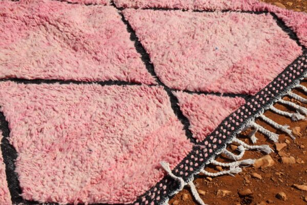 Moroccan Pink Rug Berber Wool Rug - Image 3