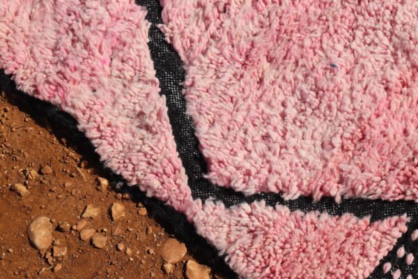 Moroccan Pink Rug Berber Wool Rug - Image 4