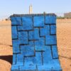 Handmade Moroccan Abstract Blue Rug with vibrant blue tones and abstract design