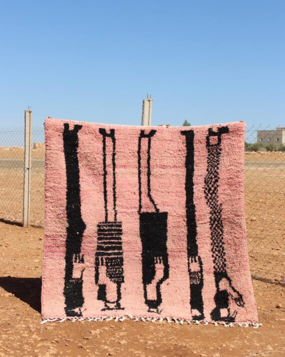 Moroccan Berber Geometric Rug with bold geometric patterns and handwoven craftsmanship