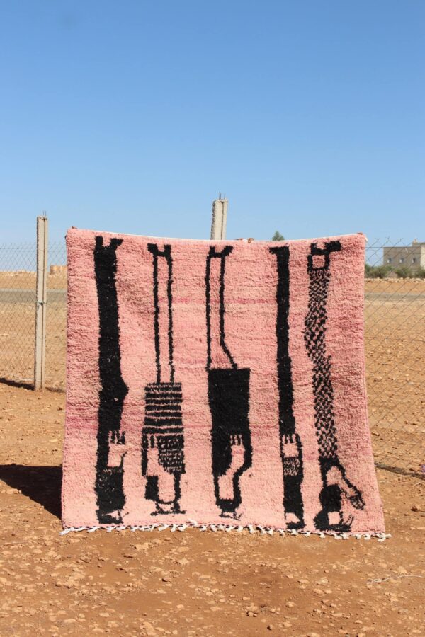 Moroccan Berber Geometric Rug with bold geometric patterns and handwoven craftsmanship