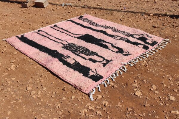 Elegant Moroccan Berber Geometric Rug - Image 2