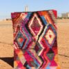 Berber Colorful Area Rug with traditional Moroccan patterns