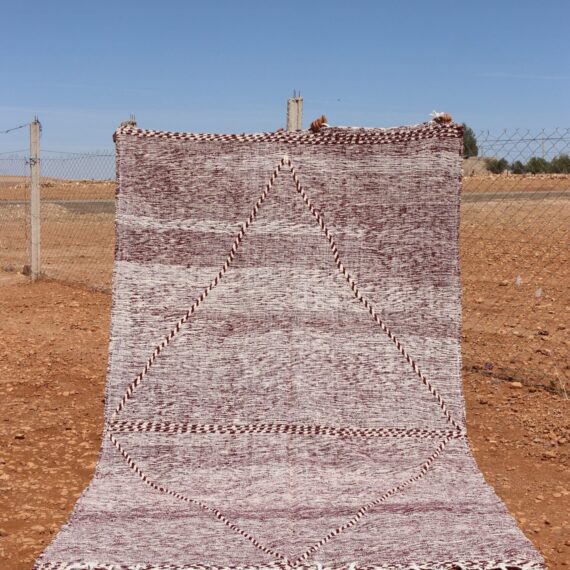 Minimal Flatweave Berber Carpet with subtle patterns and natural fibers