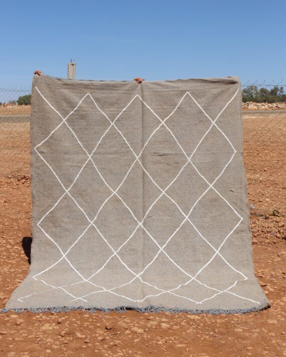 Moroccan Kilim Berber Rug with traditional patterns and earthy tones