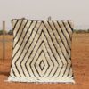 Black and White Striped Rug – Handcrafted Moroccan Wool Rug