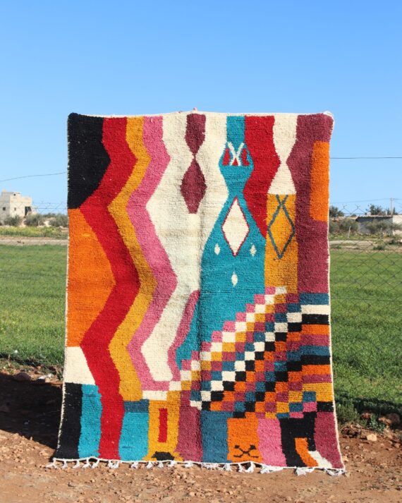 Bohemian Colorful Rug with vibrant patterns