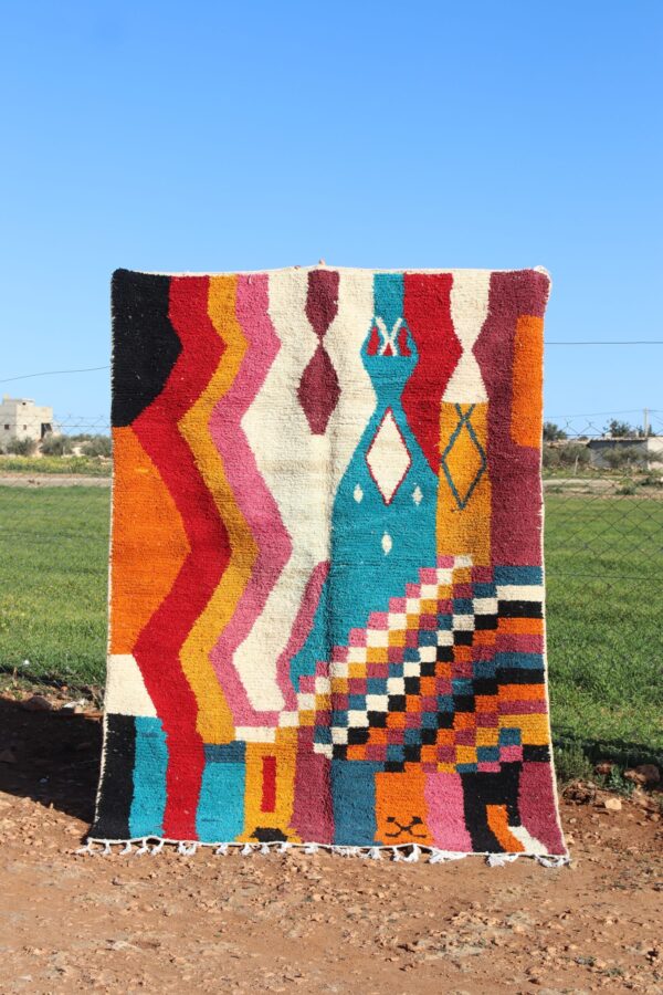 Bohemian Colorful Rug with vibrant patterns