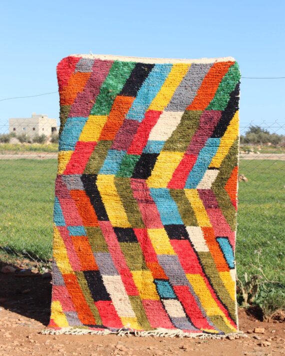 Colorful Wool Rug with vibrant hues