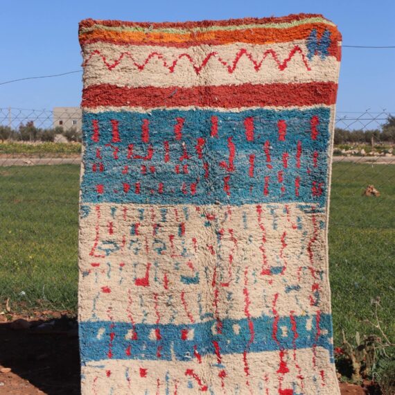 Abstract Wool Rug in modern artistic style