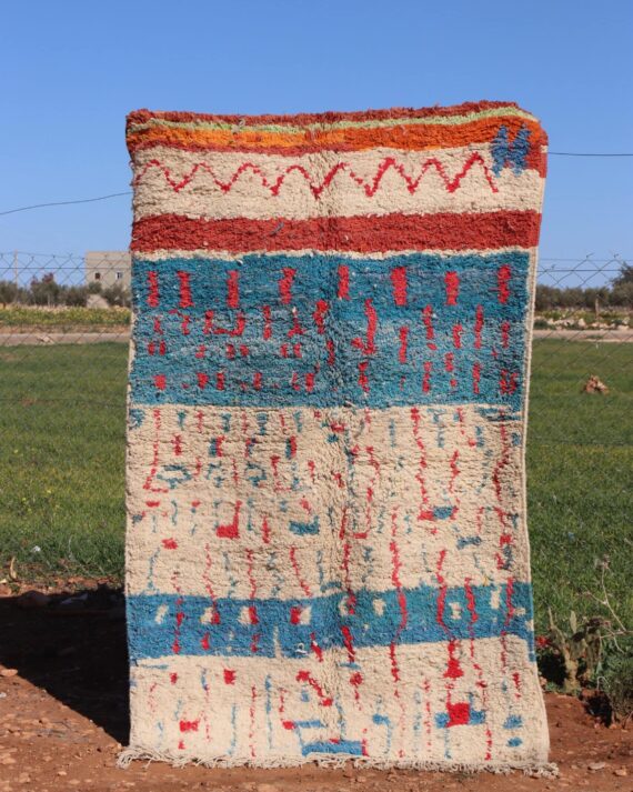 Abstract Wool Rug in modern artistic style