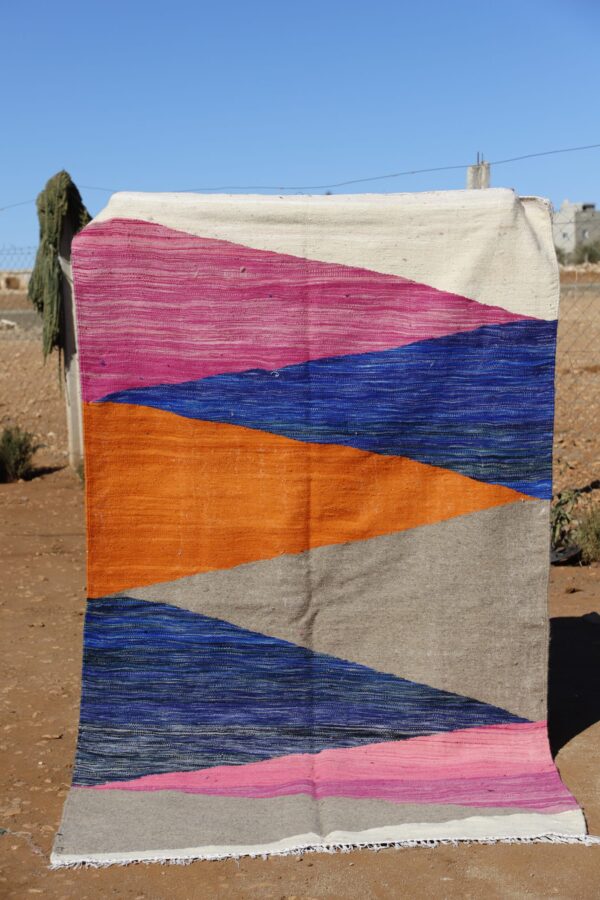 Berber Abstract Rug with bold patterns and vibrant colors