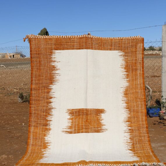 Handcrafted Kilim Rug with intricate patterns and rich colors