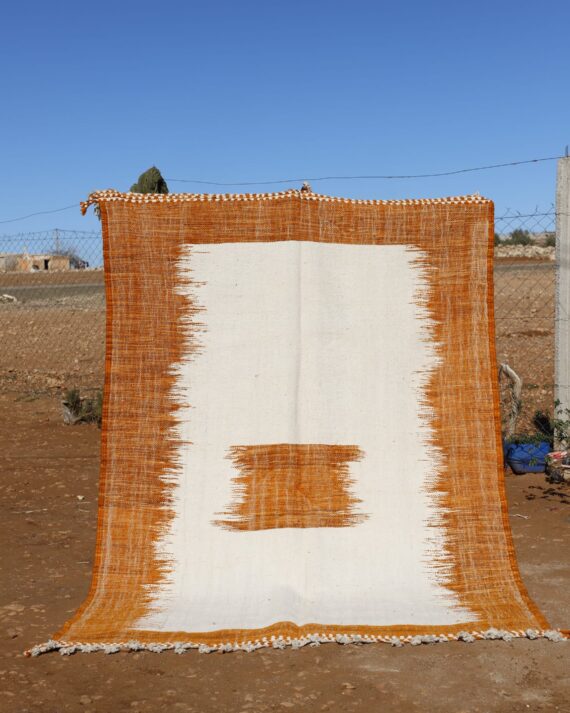 Handcrafted Kilim Rug with intricate patterns and rich colors