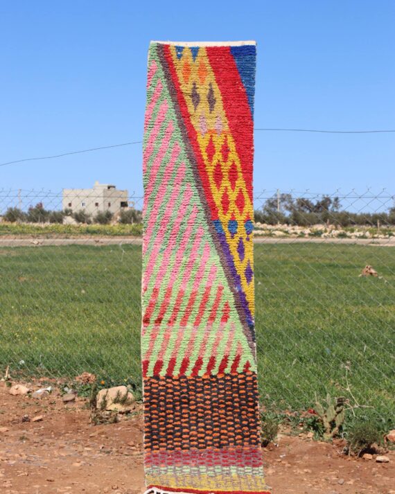 Beautiful Abstract Runner Rug with vibrant colors and patterns