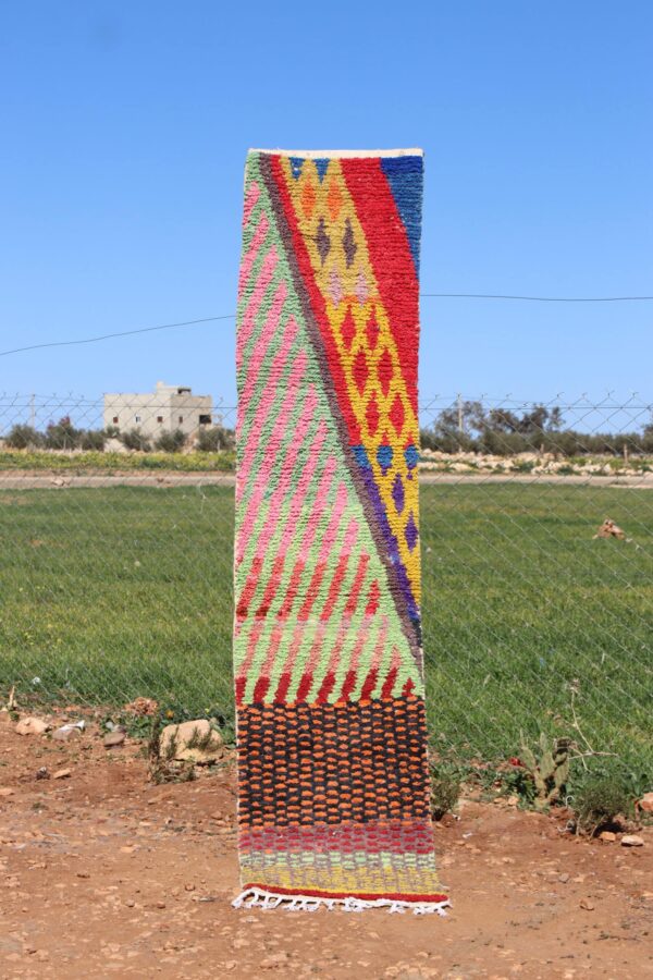 Beautiful Abstract Runner Rug with vibrant colors and patterns