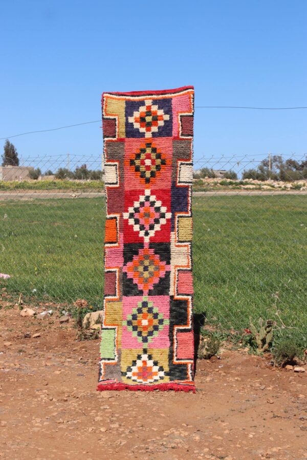 Colorful Abstract Kitchen Runner Rug with bold, artistic design