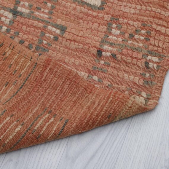 Authentic Moroccan Vintage Rug handcrafted in Rabat, featuring intricate patterns and timeless design, perfect for adding warmth and elegance to any space