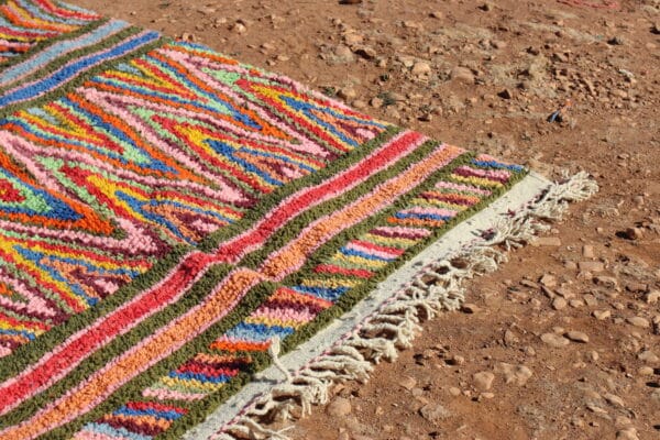 Berber Rug Vibrant Moroccan Zigzag Pattern - Image 5