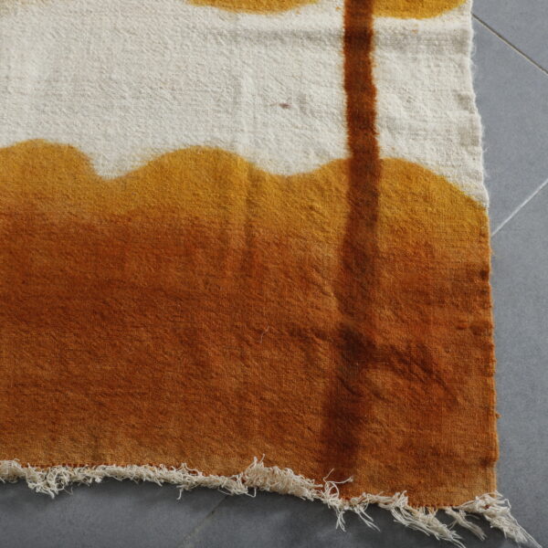 Artistic Moroccan Beni Ourain Rug with Bird Motifs - Image 6