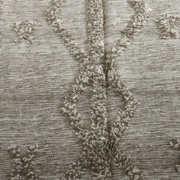 Neutral Moroccan Beni Ourain Kilim with Diamond Motif - Image 4